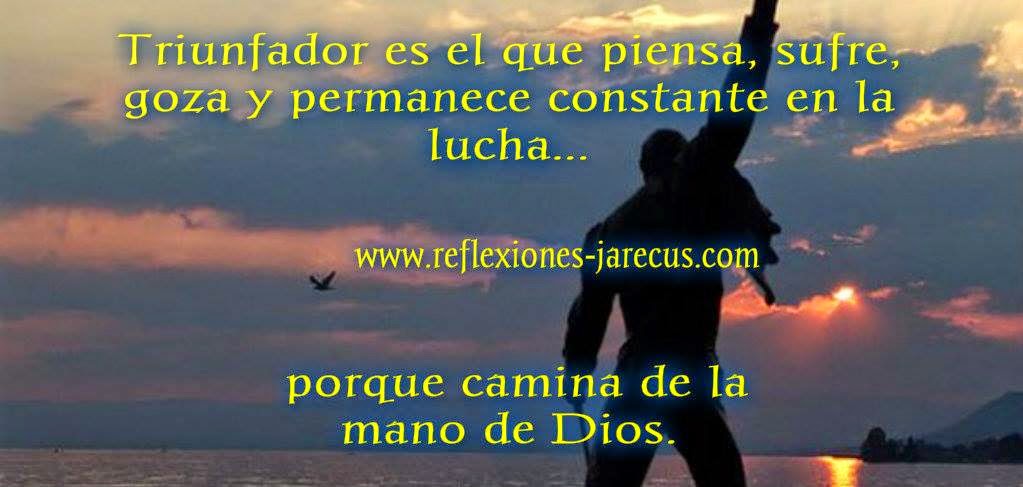 Triunfador es el que piensa, sufre, goza y permanece constante en la lucha Triunfador es el que piensa, sufre, goza y permanece constante en la lucha