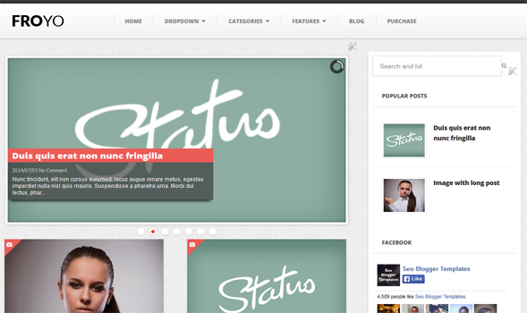 Froyo Personal Blogger Template Blogger Template