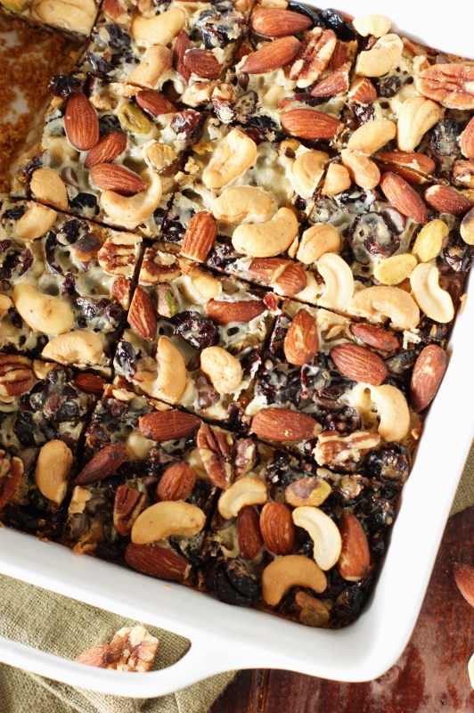 Mixed Nuts & Cranberry Magic Bars The Kitchen is My Playground