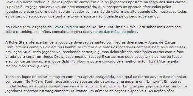 Aprender jogar poker regras