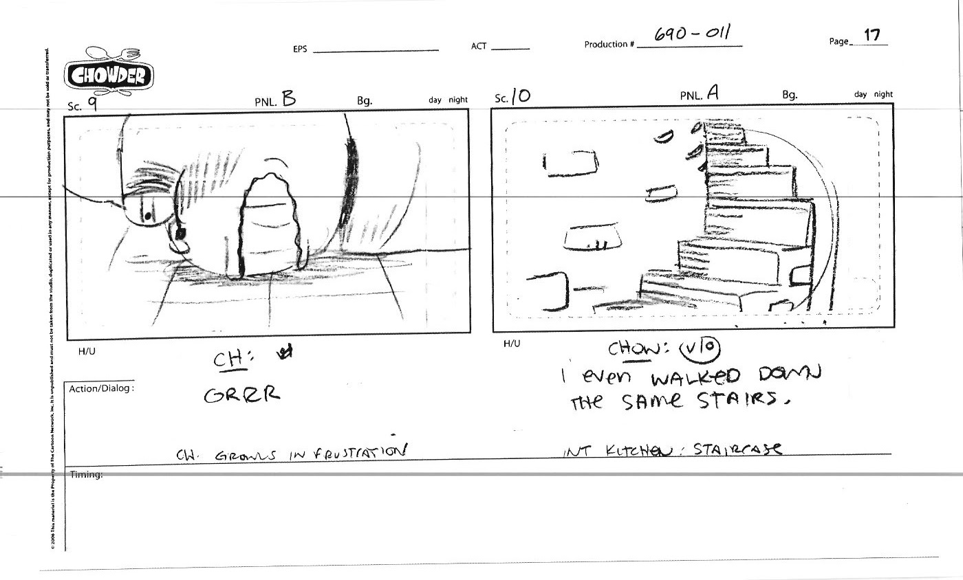 BRETT VARON CHOWDER STORYBOARD "Old Man Thyme" I wrote and