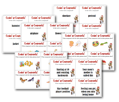 compound word task cards