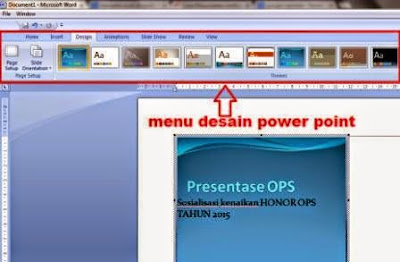 gambar mengetik power point di word