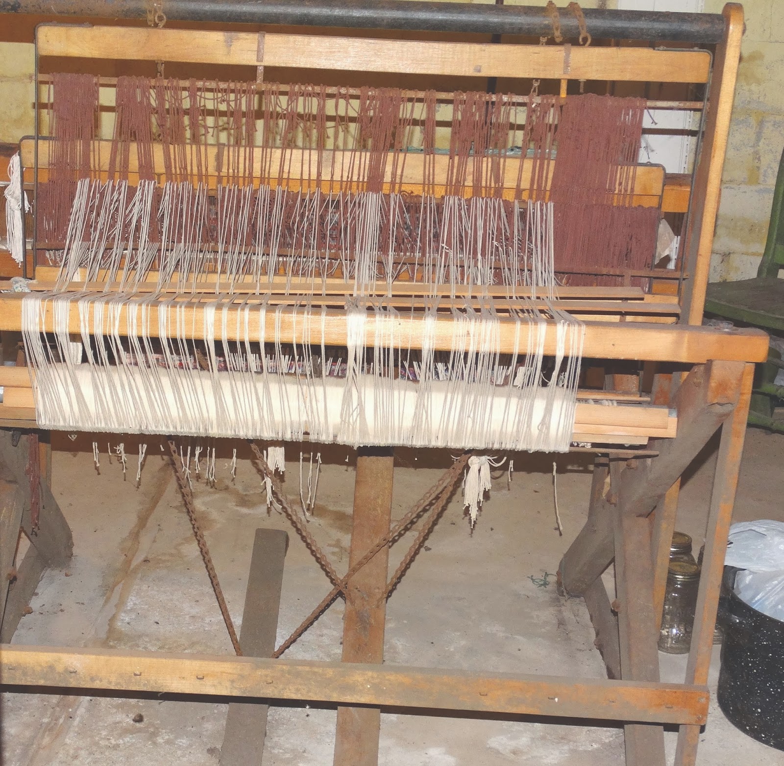 Elaine's Creative Works Our families old Union Loom Works 36 rug loom