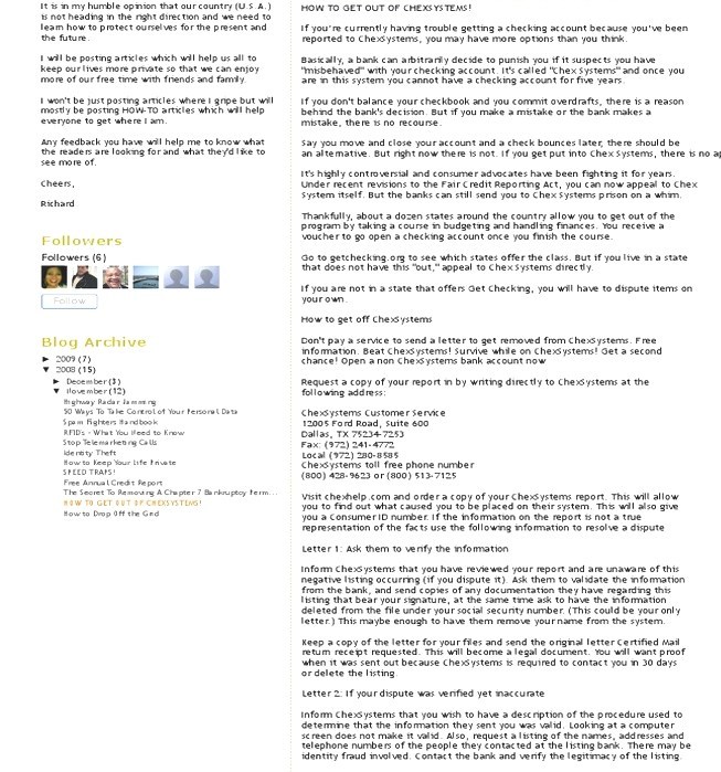 chexsystems bank check system chexsystems removal letter