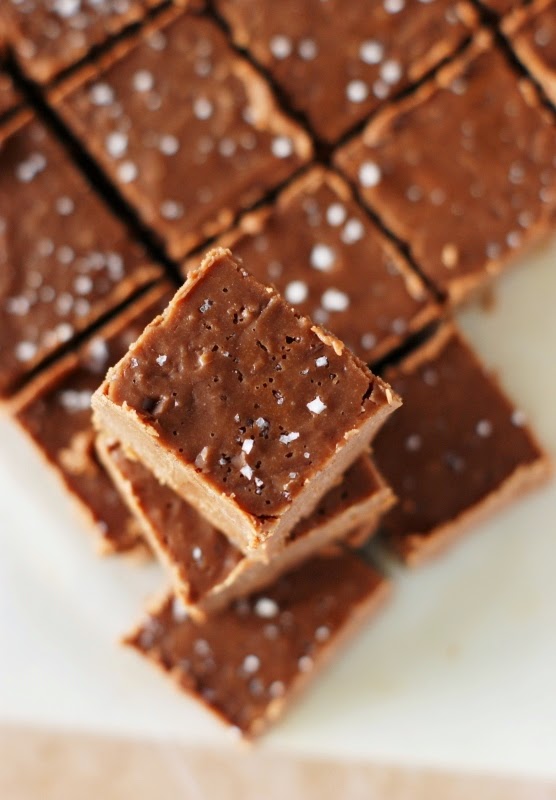 Salted Dark Chocolate Bourbon Fudge The Kitchen is My Playground