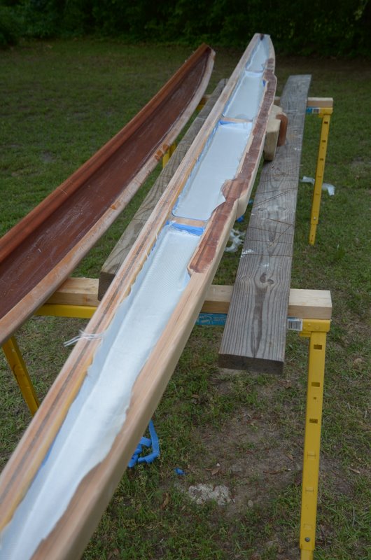 Element II A Wharram Tiki 26 Catamaran Beam Sheathing is Finished