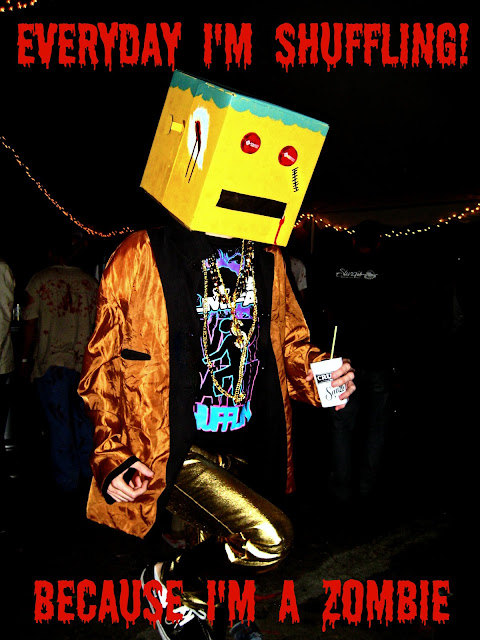 LMFAO Zombie - Shuffling! LMFAO Zombie Shuffling zombie pub crawl St Paul 2011 picture