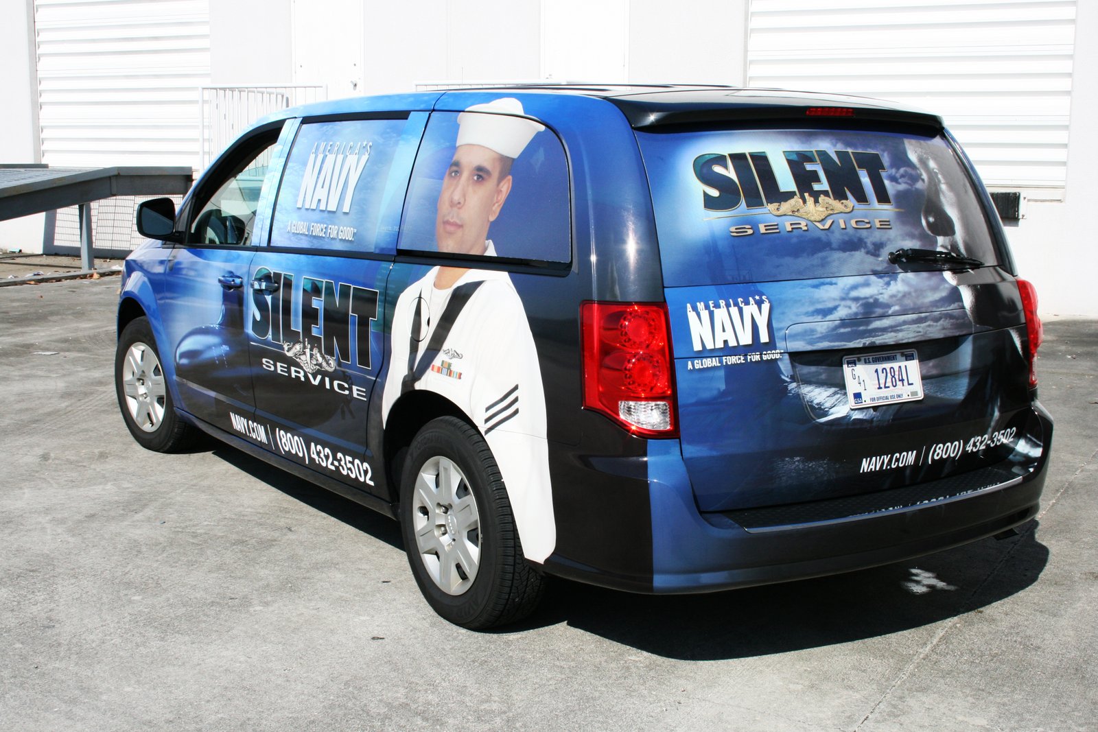 Fort Lauderdale Dodge Caravan Car Wrap for US Navy by 3M CERTIFIED Car
