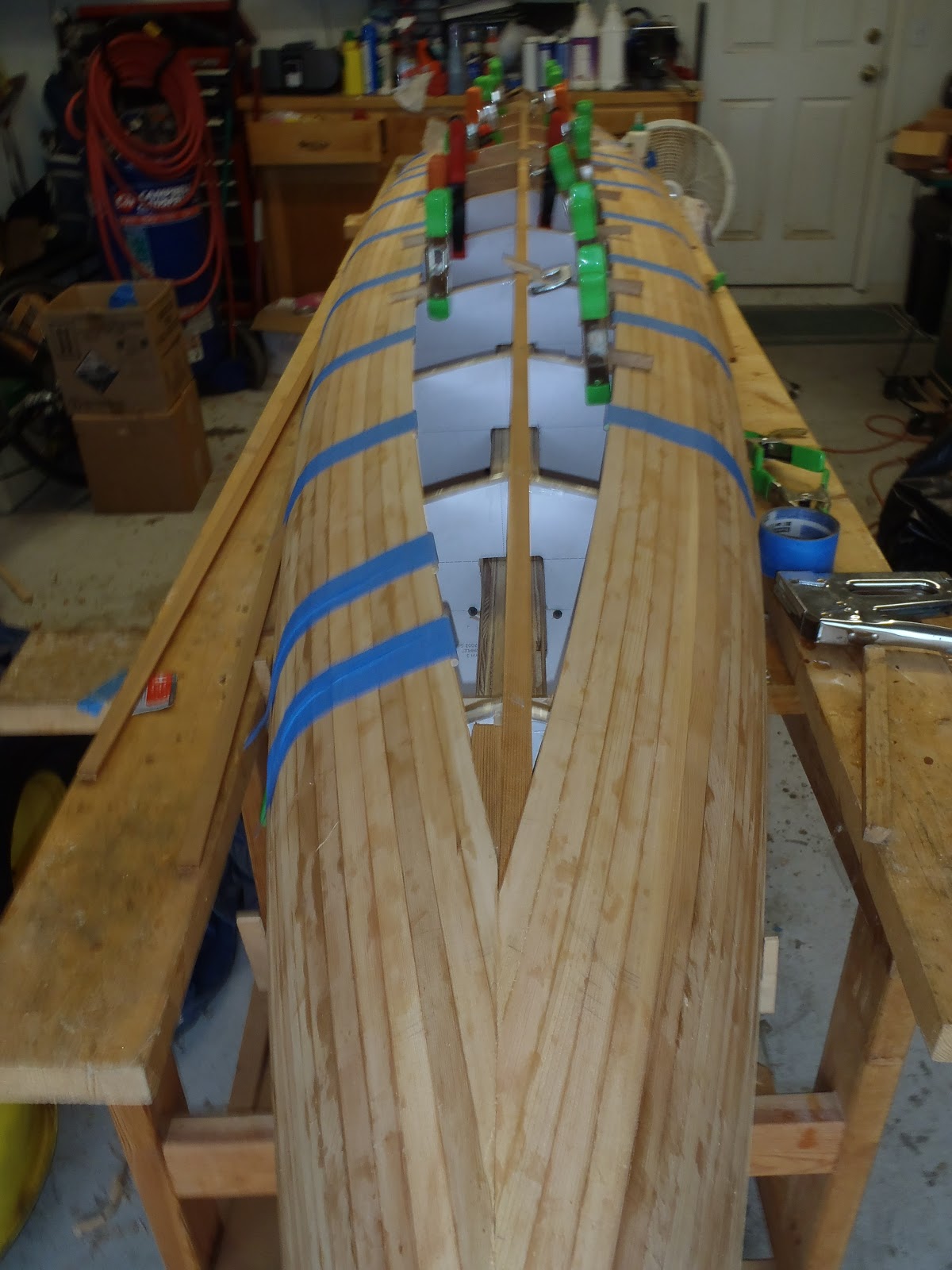 Guillemot "Simple Design" Kayak Build Installing Keel Strips