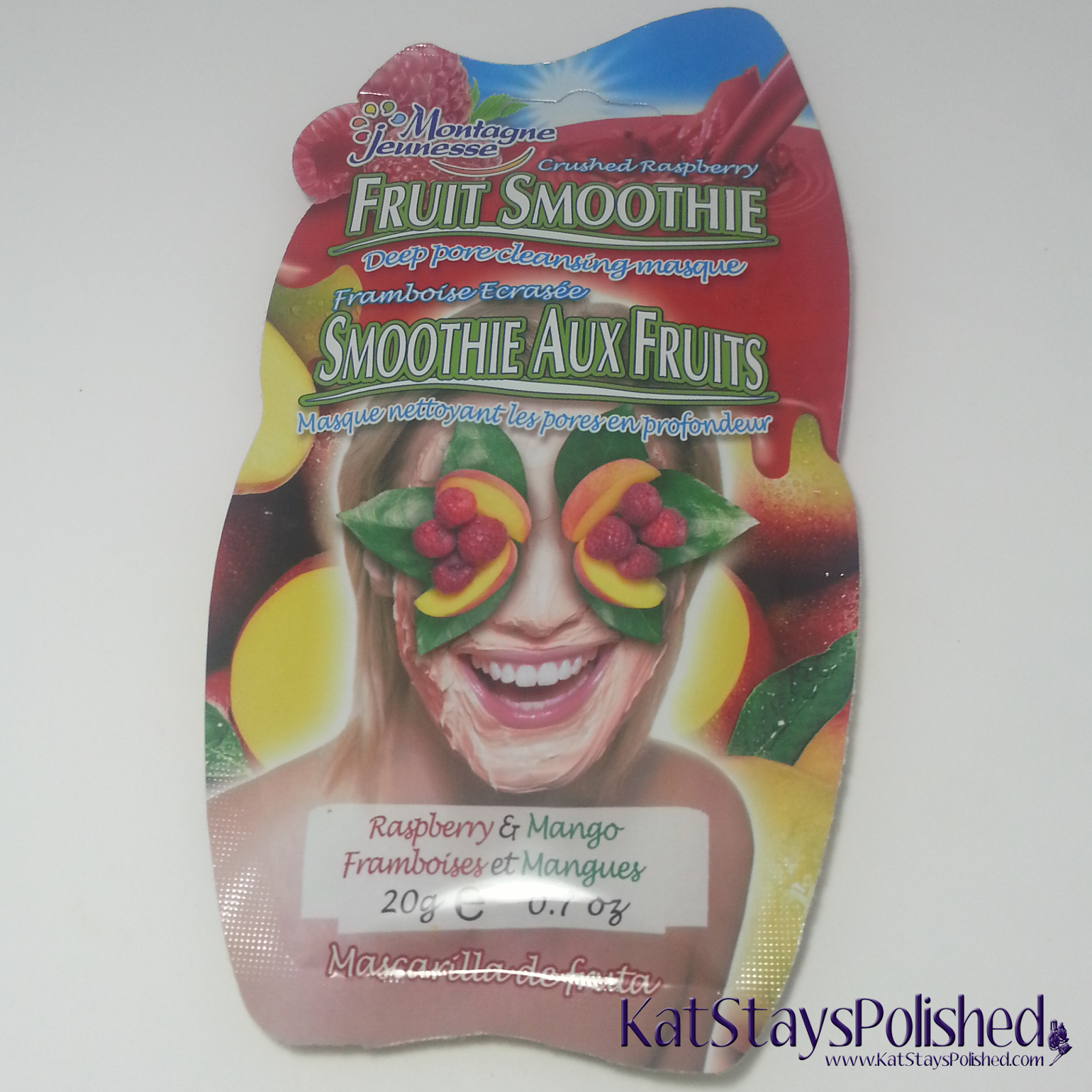 Montagne Jeunesse Face Masks - Fruit Smoothie - Raspberry & Mango | Kat Stays Polished