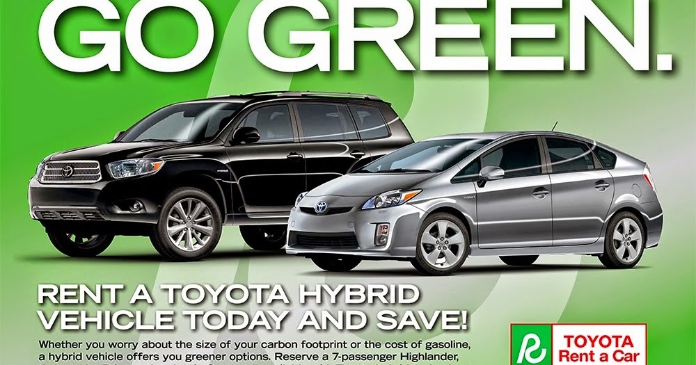 Lipton Toyota Go Green. Rent a Toyota Hybrid Vehicle and Save.