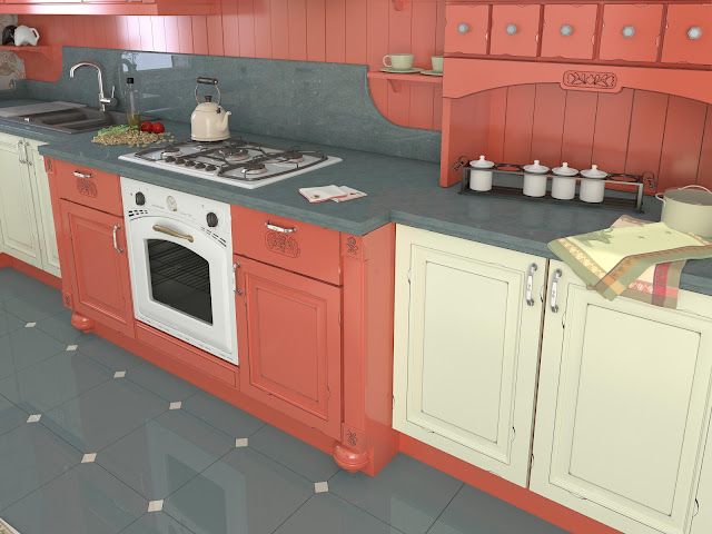 Классическая кухня в стиле винтаж для мебельной компании Merx Logik com ua