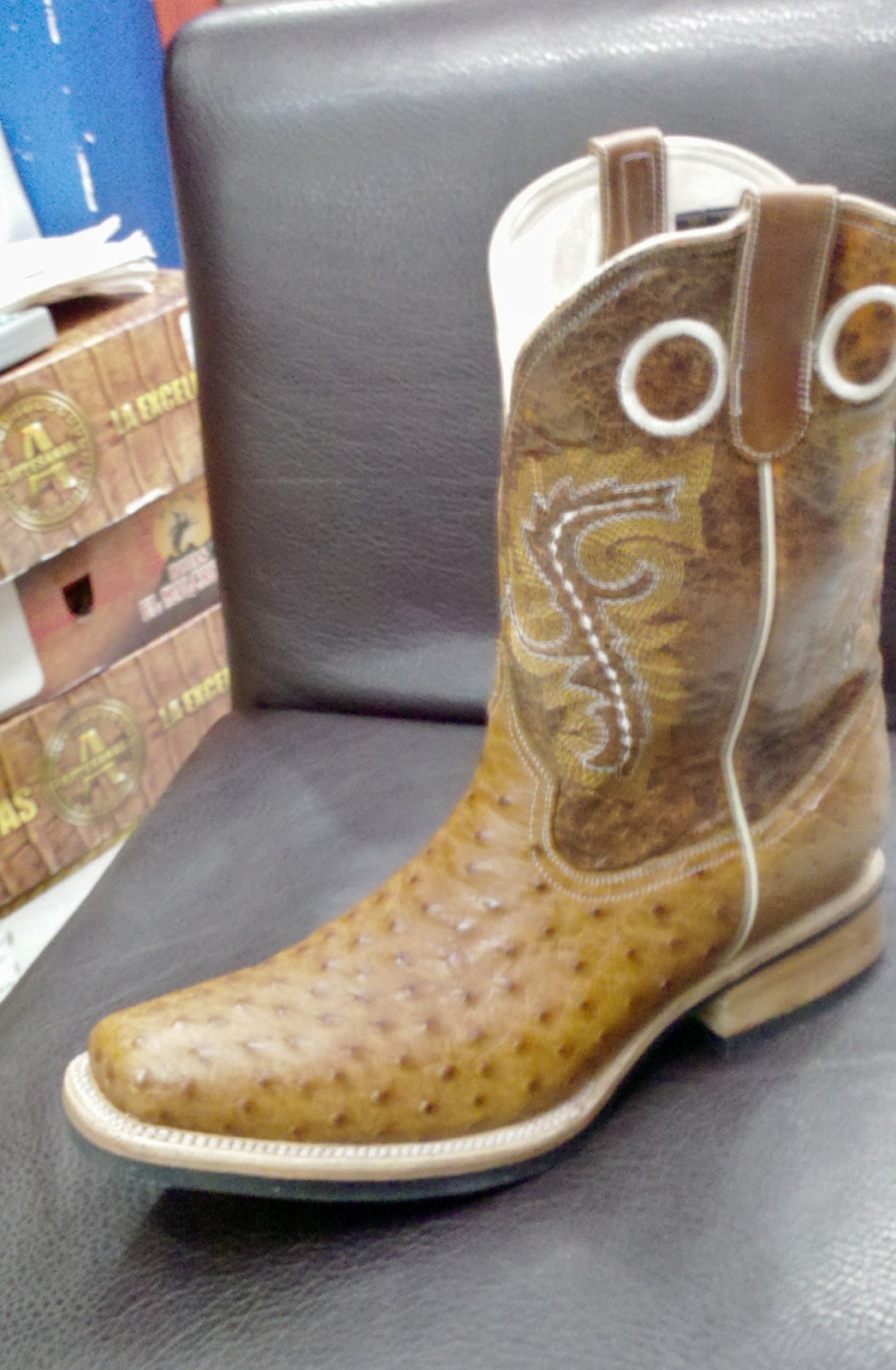 LEONBOOTS: BOTAS RODEO PIEL AVESTRUZ