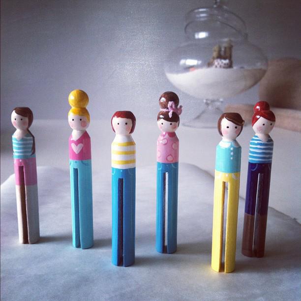 Strong Armor Clothespin Dolls