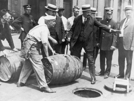 Disposing Of Alcohol During Prohibition 1930s Vintage