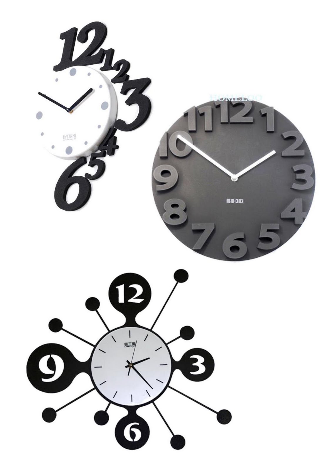 large wall clocks Large Numbers Clocks