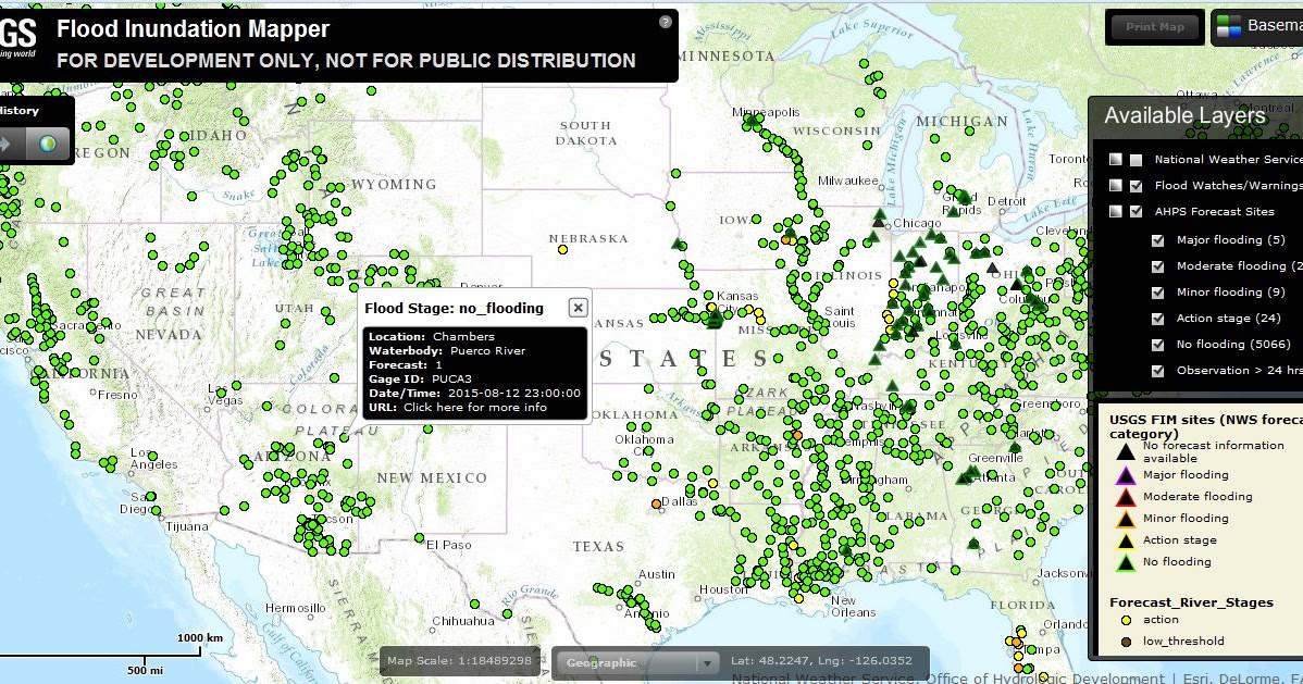 Arizona Geology Online mapper shows flooding status across the country