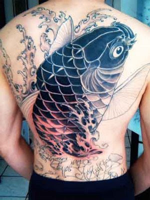 koi fish design cat von d hawaiian sleeve tattoos