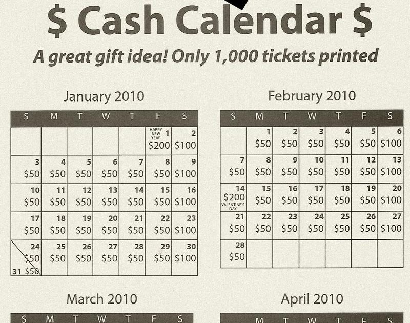 Ilderton Parents Resource Cash Calendars