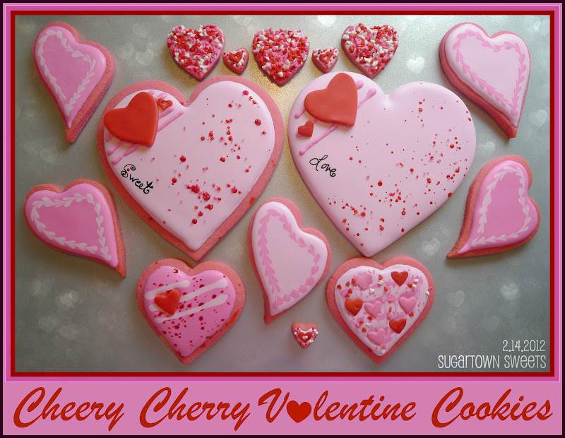 Sugartown Sweets Cheery Cherry Valentine Cookies!
