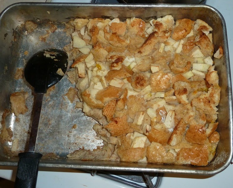 Tomatoes for Apples Caramel Apple Bread Pudding with Buttermilk Syrup