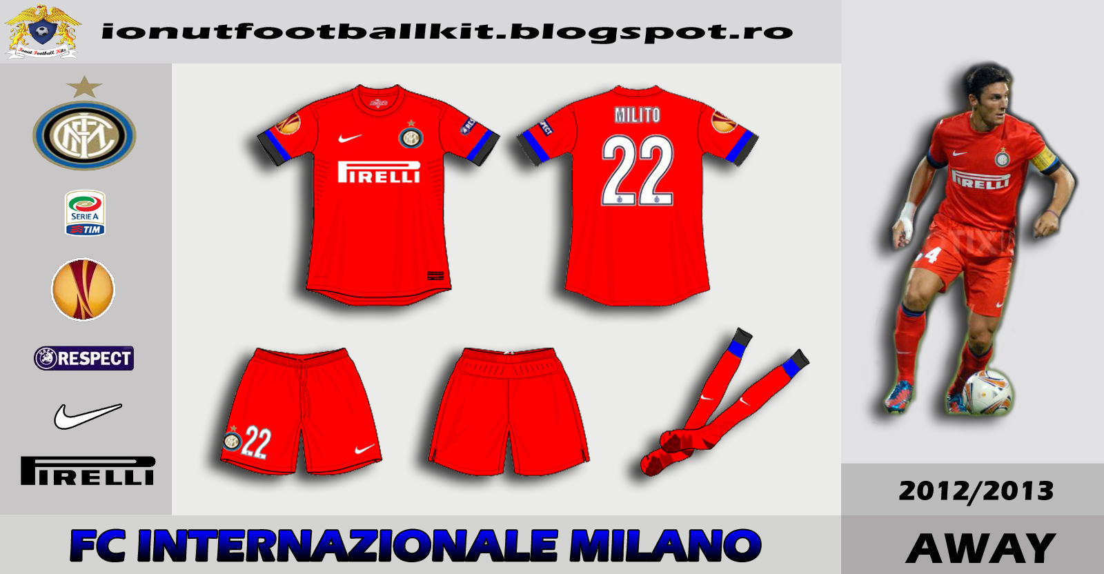 Ionut Football Kits FC Internazionale Milano away kit 2012/2013