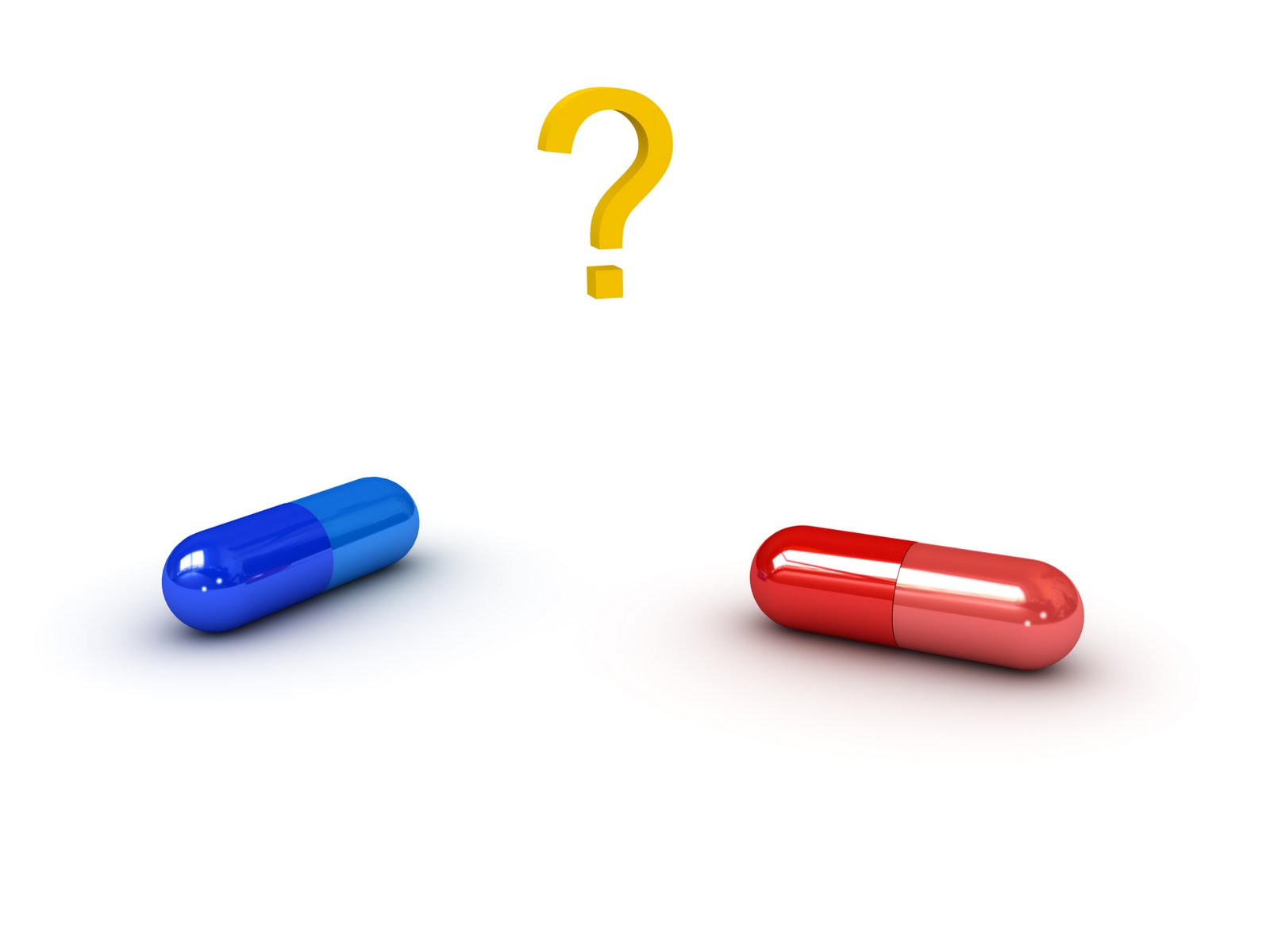 You choose - the red pill or the blue pill? 