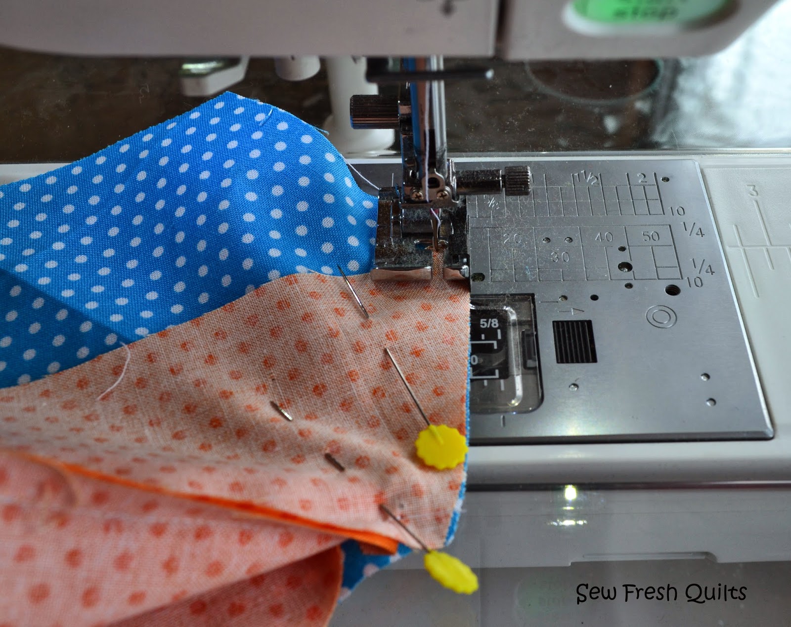 Sew Fresh Quilts Tutorial for Sewing Hexagons by Machine