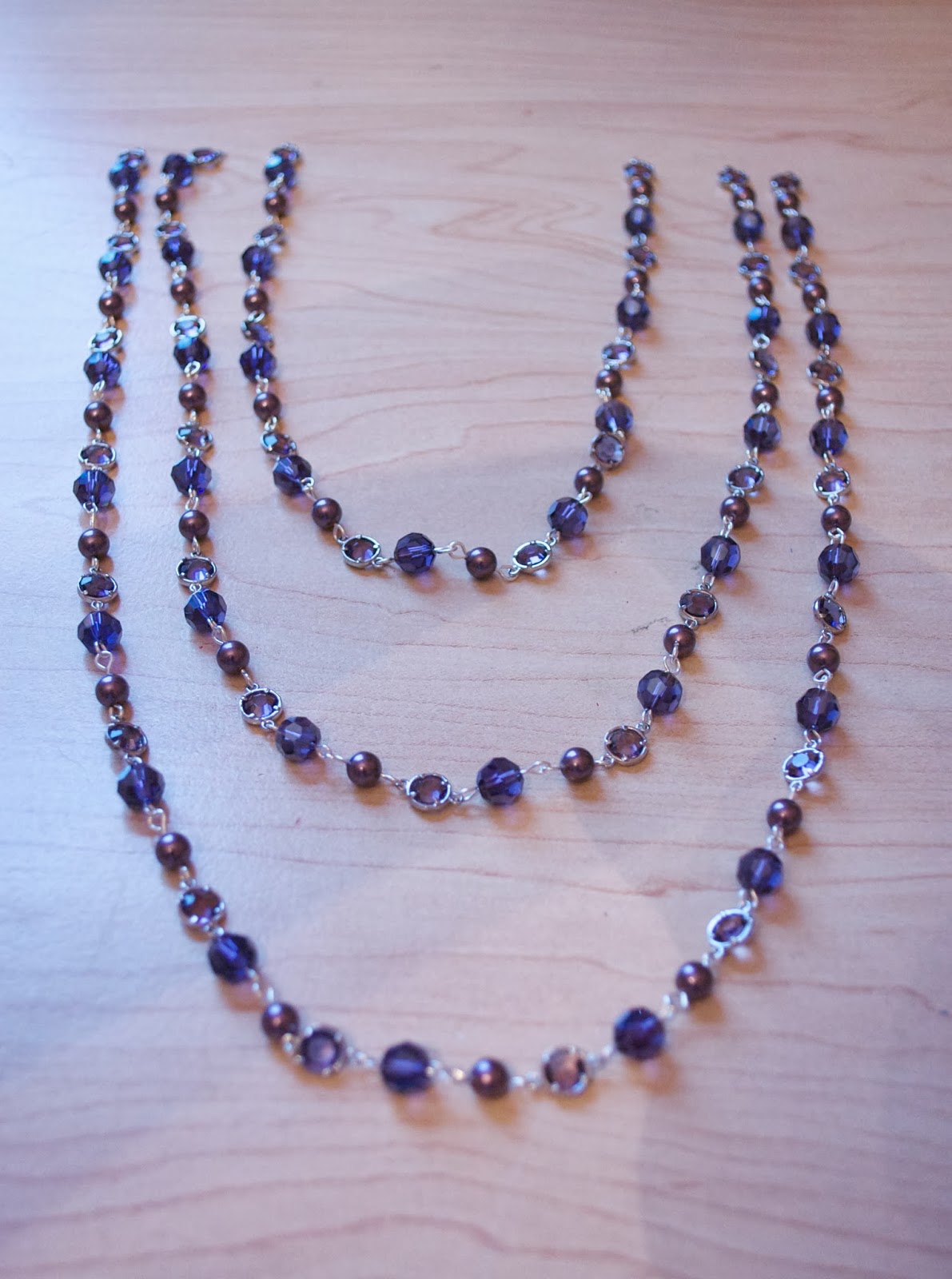 How to Make a Purple ThreeStrand Necklace My Girlish Whims