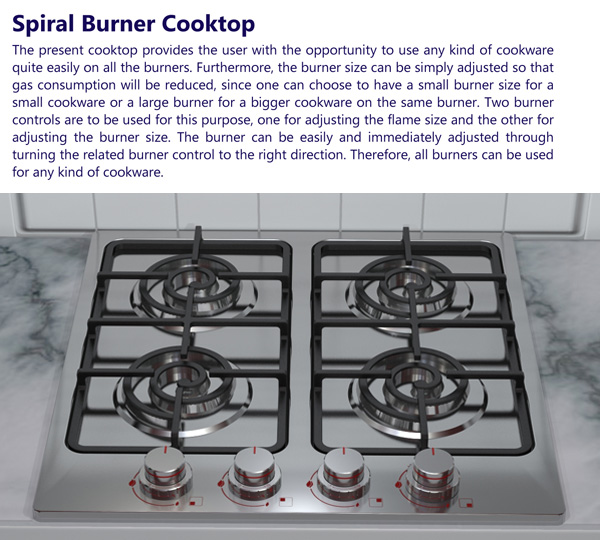 Spiral Burner Cooktop Gas stove Spicytec