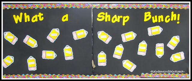 photo of: Back to School Bulletin Board with Pencil Theme