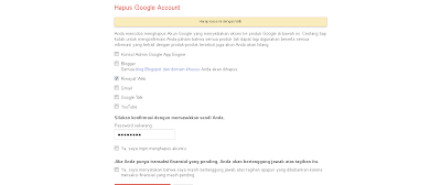 delete google account
