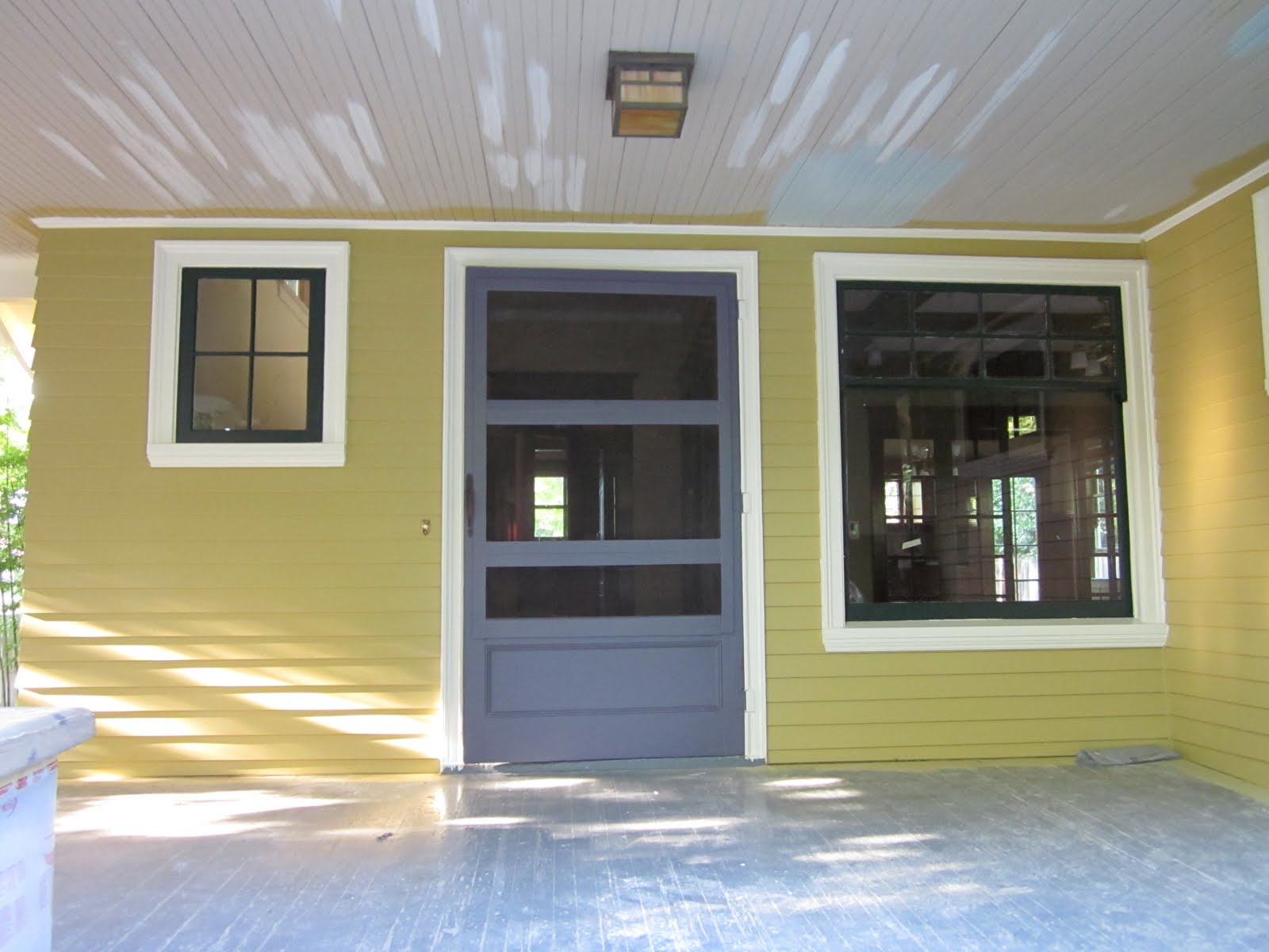 Laurelhurst Craftsman Bungalow Front Screen Door Painted