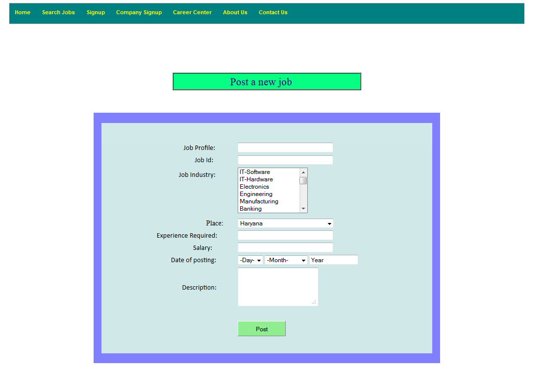 Online job portal project