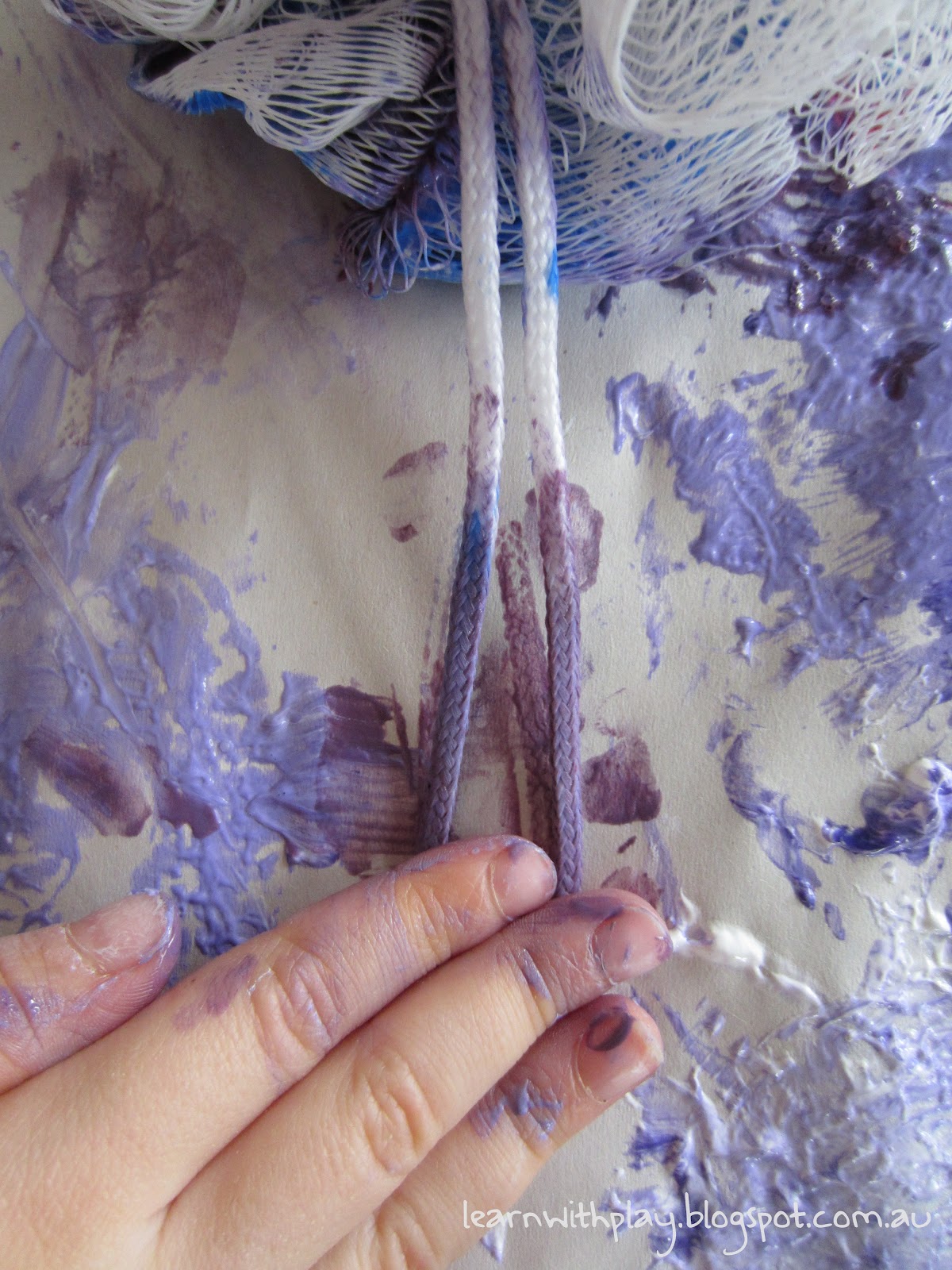 Learn with Play at Home Shower Sponge Painting