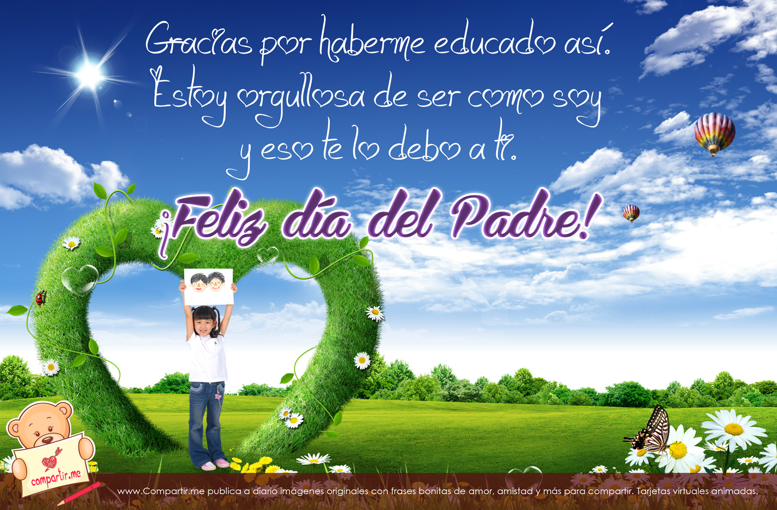 Tarjeta especial de hija para su padre en su día - 19 de marzo