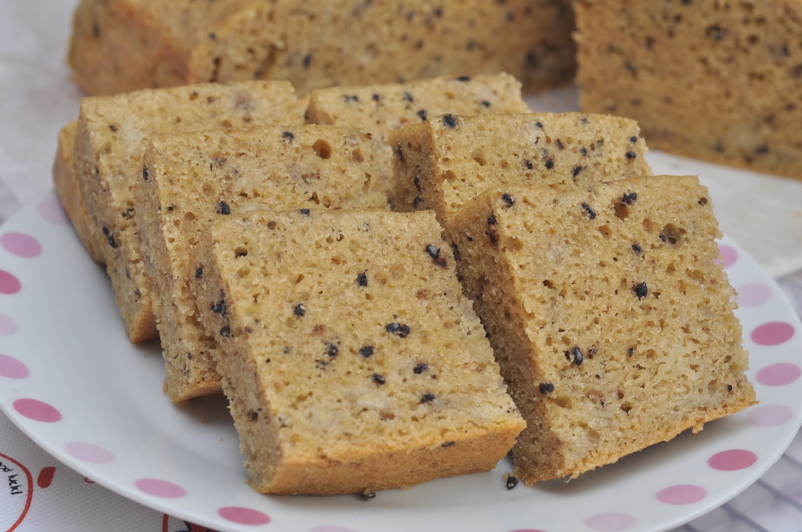 Veronica's Kitchen Steamed Banana Black Sesame Seed Cake
