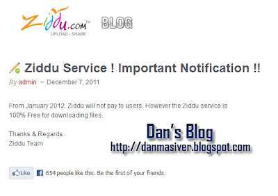 Ziddu Tidak Lagi Membayar Usernya