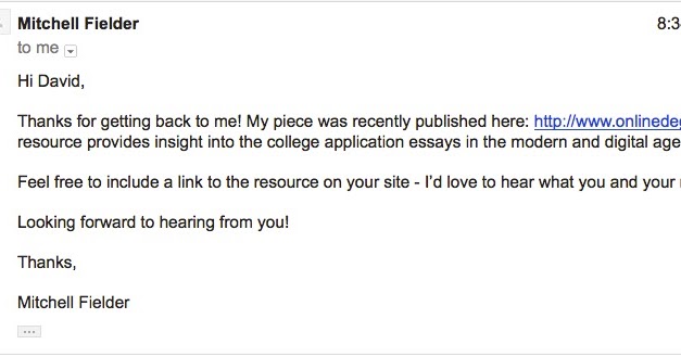 college transfer essay