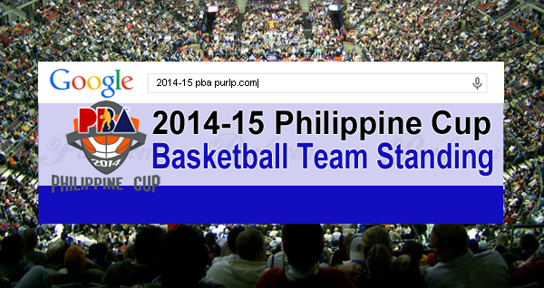 PBA Standing 2014 Governor's Cup 2014-15 pba basketball 40th season team standing