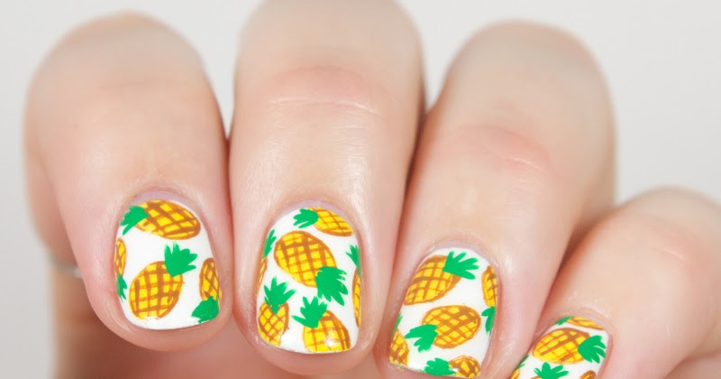 3. Pineapple Nail Stickers - wide 1