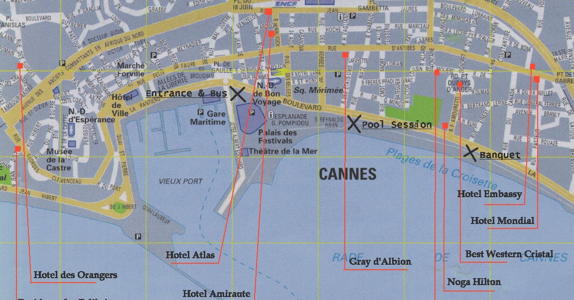 Map of Cannes, France
