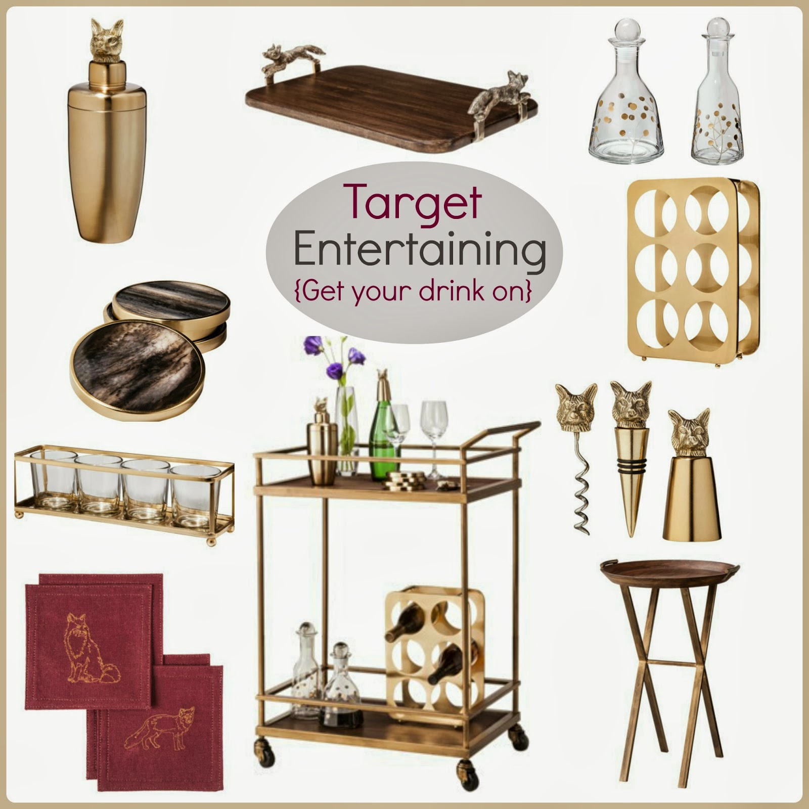 Tracy's Notebook of Style Target Entertaining Chic Bar Cart and