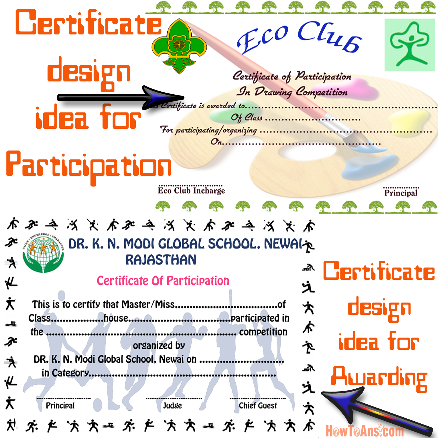 how to design award certificate for school or college programs how drawing competition certificate design
