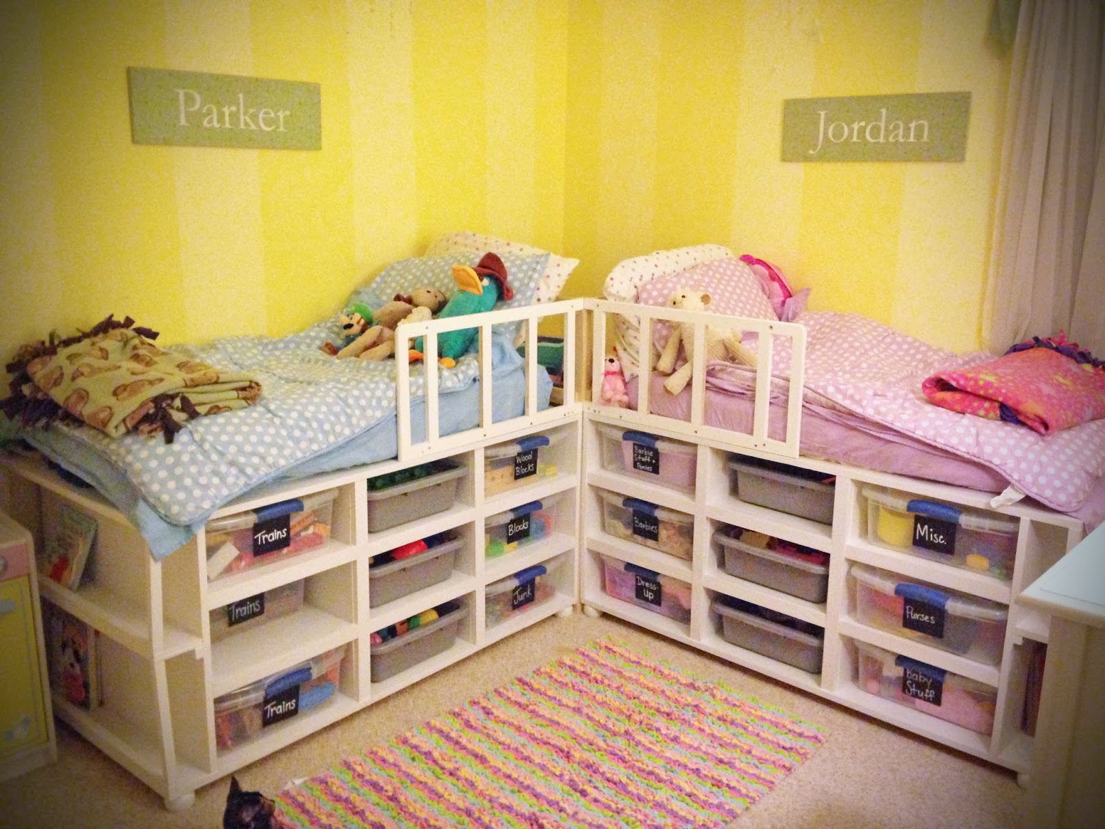 From A to Being DIY Toddler Storage Beds