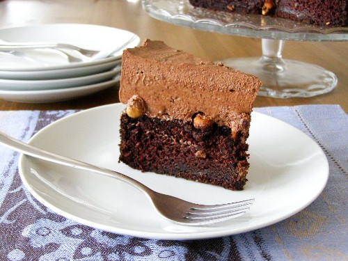 Vegan Chocolate Frangelico Mousse Cake