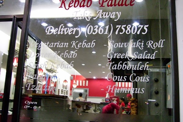 Beaches in Bali: Kebab Palace Kuta Bali Its located at the always busy Jalan Kartika Plaza Beaches in Bali: Kebab Palace Kuta Bali