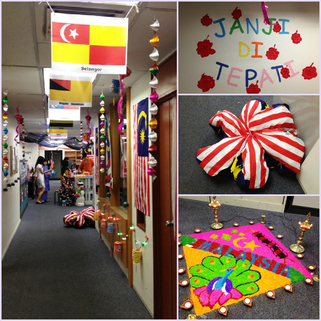 Siu~V: malaysia day office decoration