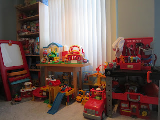 Playroom toys, kids room
